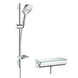 hansgrohe Raindance Select E 120 with Ecostat Select Thermostatic Shower Mixer - Chrome - 27038000 L
