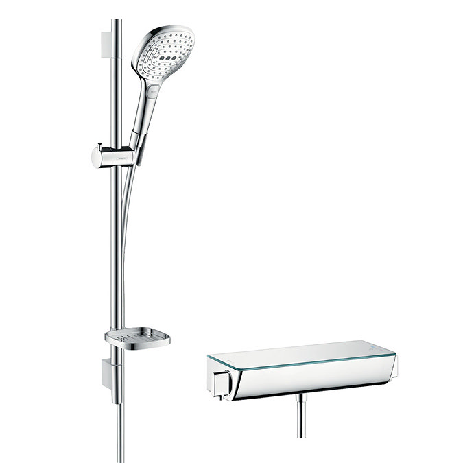 hansgrohe Raindance Select E 120 with Ecostat Select Thermostatic Shower Mixer - Chrome - 27038000 L