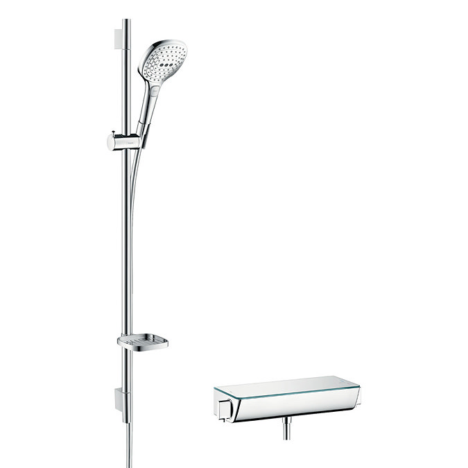 hansgrohe Raindance Select E 120 with Ecostat Select Thermostatic Shower Mixer - Chrome - 27039000 L