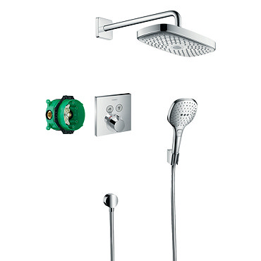 hansgrohe Raindance Select E Complete Shower Set with Wall Mounted Shower Handset - 27296000  Profil