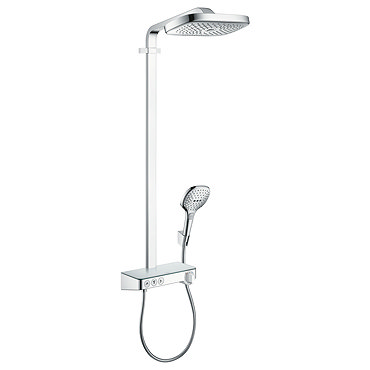 hansgrohe Raindance Select E Showerpipe 300 with ShowerTablet Select 300 Thermostatic Shower - Chrom