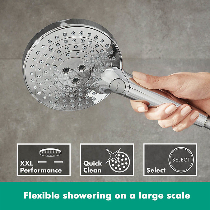 hansgrohe Raindance Select S 120 3-Spray Hand Shower - Chrome - 26530000  Standard Large Image