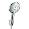 hansgrohe Raindance Select S 120 3-Spray Hand Shower with Holder & 1.6m Hose - Chrome - 26721000 Lar