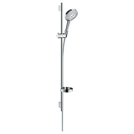 hansgrohe Raindance Select S 120 PowderRain 3-Spray 90cm Shower Slider Rail Kit with Soap Dish - 276
