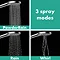hansgrohe Raindance Select S 120 PowderRain 3-Spray Hand Shower with Holder & 1.25m Hose - 27669000 Profile Large Image