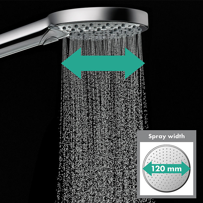 hansgrohe Raindance Select S 120 PowderRain 3-Spray Hand Shower with Holder & 1.25m Hose - 27669000  additional Large Image