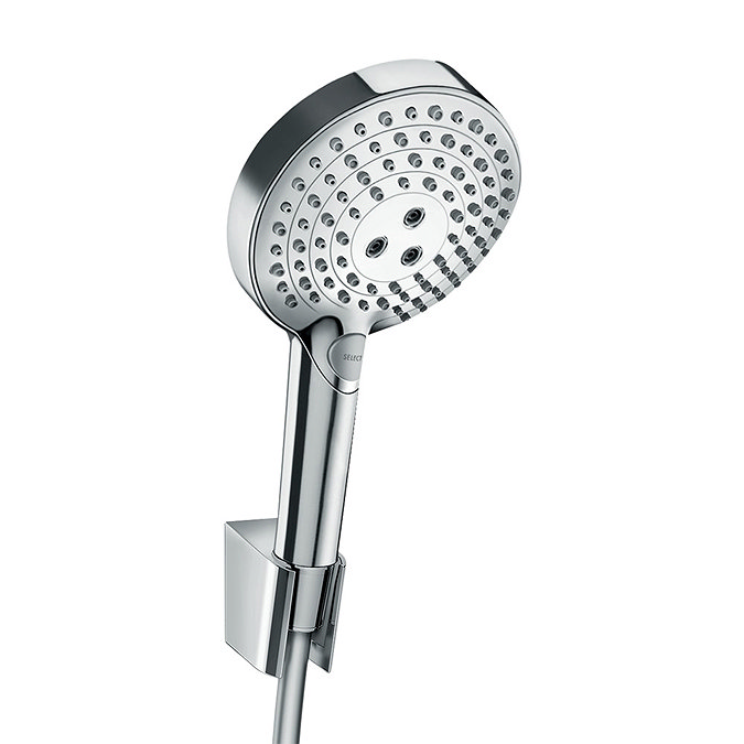 hansgrohe Raindance Select S 120 PowderRain 3-Spray Hand Shower with Holder & 1.25m Hose - 27669000