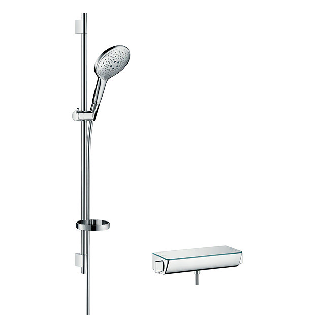 hansgrohe Raindance Select S 150 with Ecostat Select Thermostatic Shower Mixer - Chrome - 27037000 L
