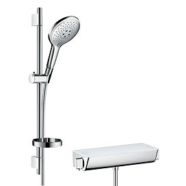 hansgrohe Raindance Select S 150 with Ecostat Select Thermostatic Shower Mixer - White/Chrome - 2703