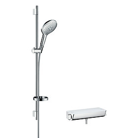 hansgrohe Raindance Select S 150 with Ecostat Select Thermostatic Shower Mixer - White/Chrome - 2703