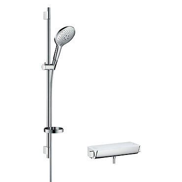 hansgrohe Raindance Select S 150 with Ecostat Select Thermostatic Shower Mixer - White/Chrome - 2703