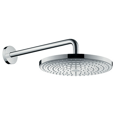 hansgrohe Raindance Select S 300 2-Spray Shower Head with Wall Mounted Arm - 27378000  Profile Large