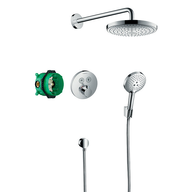 hansgrohe Raindance Select S Complete Shower Set with Wall Mounted Shower Handset - 27297000 Large I