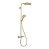 hansgrohe Raindance Select S Showerpipe 240 1Jet PowderRain Thermostatic Shower Mixer - Brushed Bronze