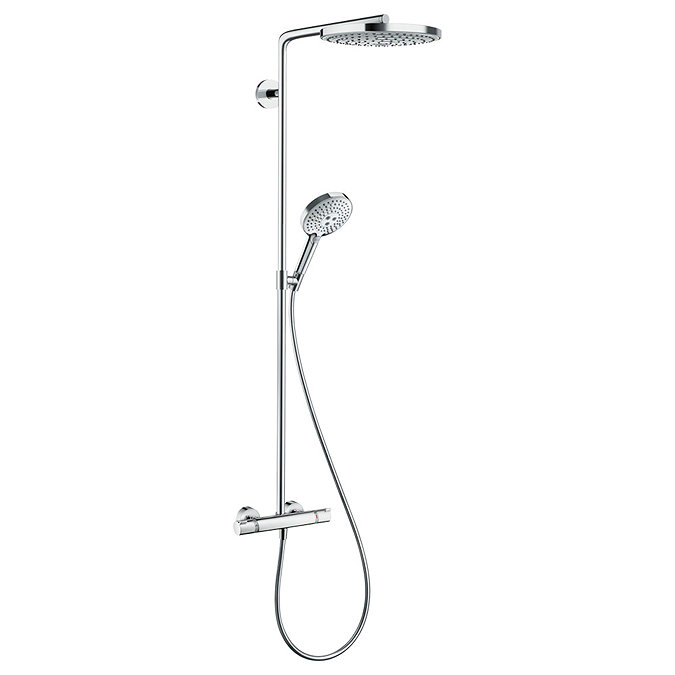 hansgrohe Raindance Select S Showerpipe 240 Thermostatic Shower Mixer - Chrome - 27129000 Large Imag