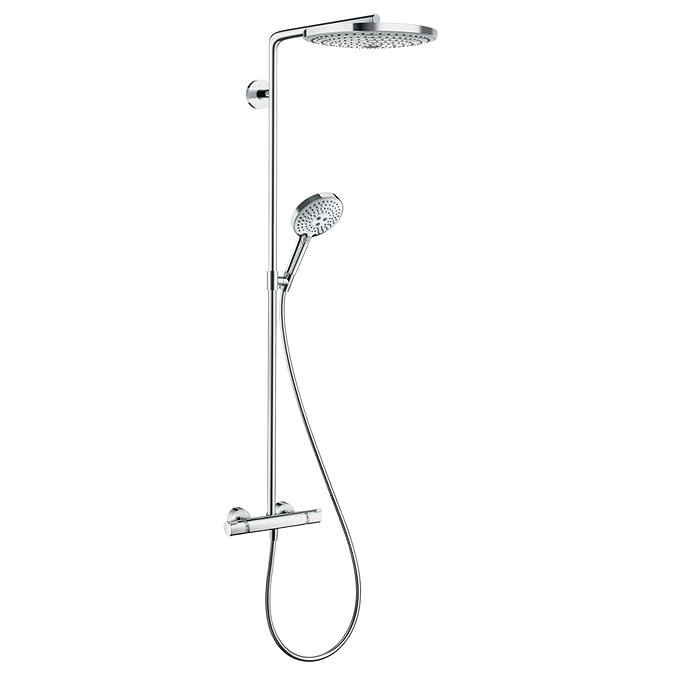 hansgrohe Raindance Select S Showerpipe 300 Thermostatic Shower Mixer - Chrome - 27133000 Large Imag