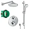 hansgrohe Round Complete Shower Set with Shower Slider Rail Kit - 88100990 Large Image