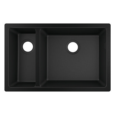hansgrohe S510-U635 1.5 Bowl Undermount Kitchen Sink - Graphite Black - 43433170  Profile Large Imag