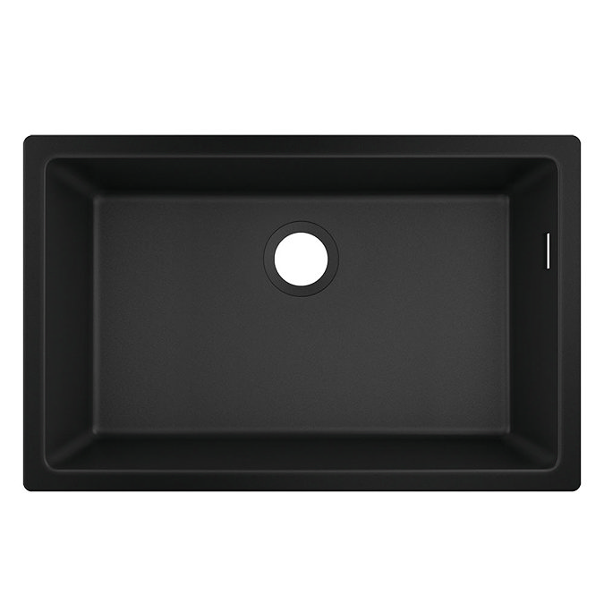 hansgrohe S510-U660 1.0 Bowl Undermount Kitchen Sink - Graphite Black - 43432170 Large Image