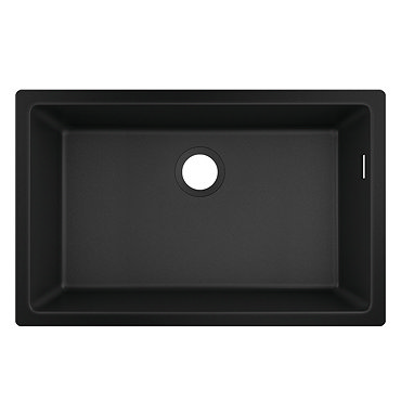 hansgrohe S510-U660 1.0 Bowl Undermount Kitchen Sink - Graphite Black - 43432170  Profile Large Imag