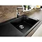 hansgrohe S514-F450 1.0 Bowl Built-in Kitchen Sink with Drainer - Graphite Black - 43314170  Profile