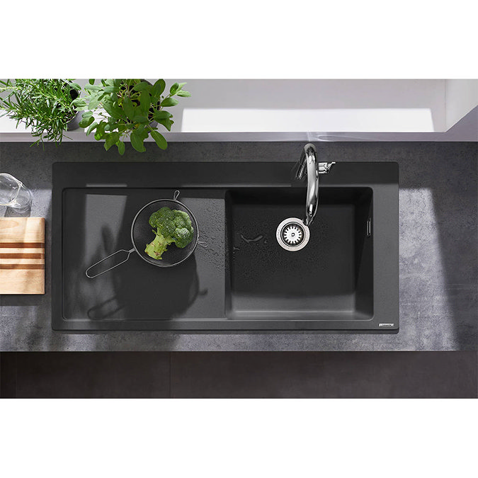 hansgrohe S514-F450 1.0 Bowl Built-in Kitchen Sink with Drainer - Graphite Black - 43314170  Feature