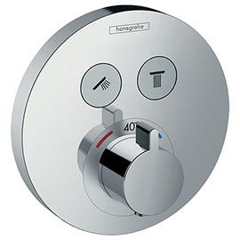 hansgrohe ShowerSelect S Thermostatic Mixer for Concealed Installation for 2 Outlets - Chrome - 1574