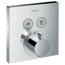 hansgrohe ShowerSelect Thermostatic Mixer for Concealed Installation for 2 Outlets - Chrome - 157630