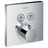 hansgrohe ShowerSelect Thermostatic Mixer for Concealed Installation for 2 Outlets - Chrome - 157630