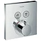 hansgrohe ShowerSelect Thermostatic Mixer for Concealed Installation for 2 Outlets - Chrome - 157630