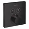hansgrohe ShowerSelect Thermostatic Mixer for Concealed Installation for 2 Outlets - Matt Black - 15