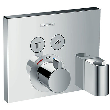 hansgrohe ShowerSelect Thermostatic Mixer for Concealed Installation for 2 Outlets with Hose Connect