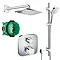 hansgrohe Square Complete Shower Set with Shower Slider Rail Kit - 88100992 Large Image