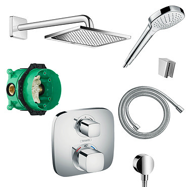 hansgrohe Square Complete Shower Set with Wall Mounted Shower Handset - 88100993  Profile Large Imag