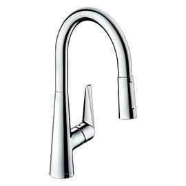 hansgrohe Talis M51 Single Lever Kitchen Mixer 200 with Pull Out Spray - Chrome - 72813000 Medium Im
