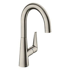 hansgrohe Talis M51 Single Lever Kitchen Mixer 220 - Stainless Steel - 72814800 Medium Image