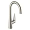 hansgrohe Talis M51 Single Lever Kitchen Mixer 260 - Stainless Steel - 72810800 Large Image