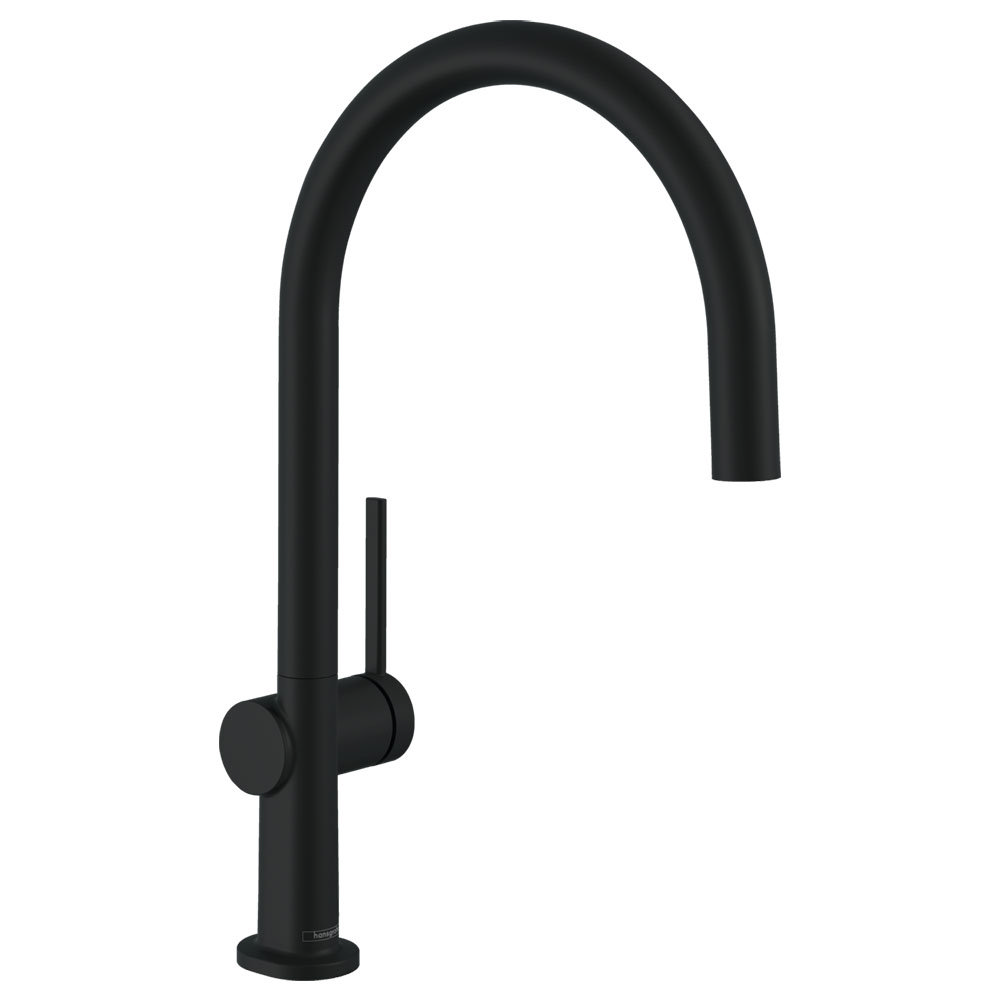 Hansgrohe Talis M54 220 C Spout Single Lever Kitchen Mixer Matt Black   72804670 L 