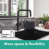 hansgrohe Talis M54 220 U-Spout Single Lever Kitchen Mixer - Matt Black - 72806670  Feature Large Image