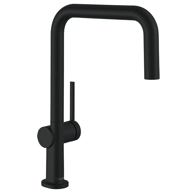 hansgrohe Talis M54 220 U-Spout Single Lever Kitchen Mixer - Matt Black - 72806670 Large Image