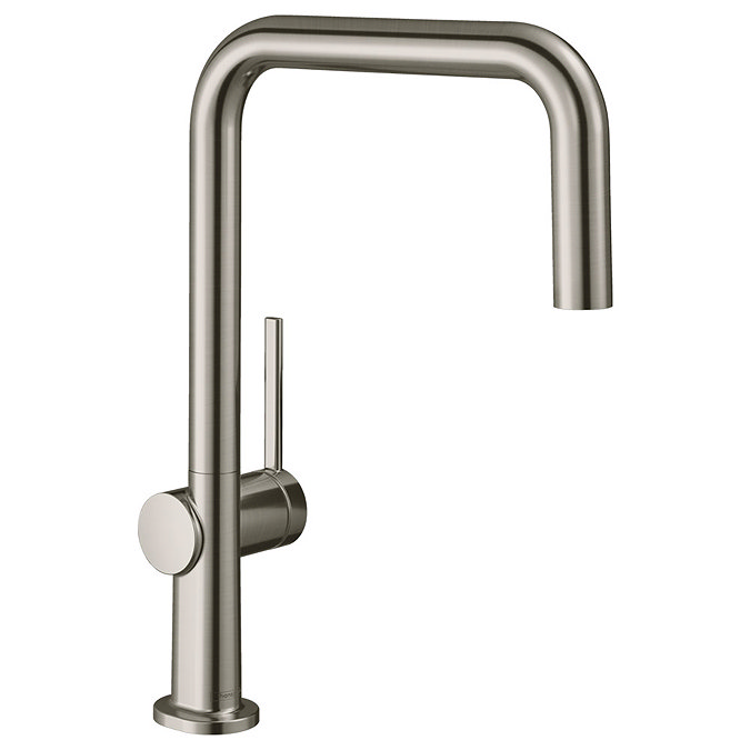 hansgrohe Talis M54 220 U-Spout Single Lever Kitchen Mixer - Stainless Steel - 72806800 Large Image