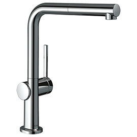 hansgrohe Talis M54 270 Single Lever Kitchen Mixer with Pull Out Spray and sBox - Chrome - 72809000 