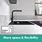 hansgrohe Talis M54 270 Single Lever Kitchen Mixer with Pull Out Spray and sBox - Matt Black - 72809670  Newest Large Image