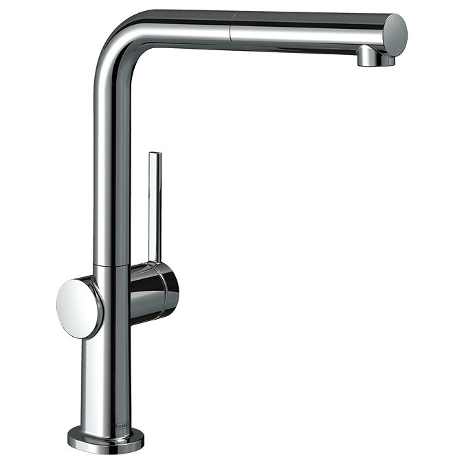 hansgrohe Talis M54 270 Single Lever Kitchen Mixer with Pull Out Spray - Chrome - 72808000 Large Ima