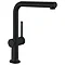 hansgrohe Talis M54 270 Single Lever Kitchen Mixer with Pull Out Spray - Matt Black - 72808670 Large
