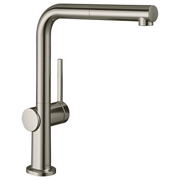hansgrohe Talis M54 270 Single Lever Kitchen Mixer with Pull Out Spray - Stainless Steel - 72808800 