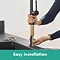 hansgrohe Talis M54 Single Lever Kitchen Mixer 210 with Pull Out Spray and sBox - Matt Black Feature Large Image