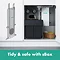 hansgrohe Talis M54 Single Lever Kitchen Mixer 210 with Pull Out Spray and sBox - Matt Black Standard Large Image