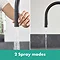 hansgrohe Talis M54 Single Lever Kitchen Mixer 210 with Pull Out Spray and sBox - Matt Black  additional Large Image