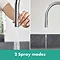hansgrohe Talis M54 Single Lever Kitchen Mixer 210 with Pull Out Spray - Chrome - 72800000  Profile Large Image